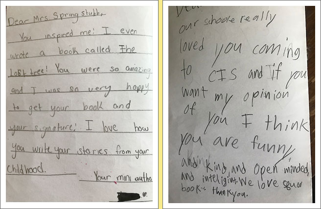 Tricia Springstubb fan letters